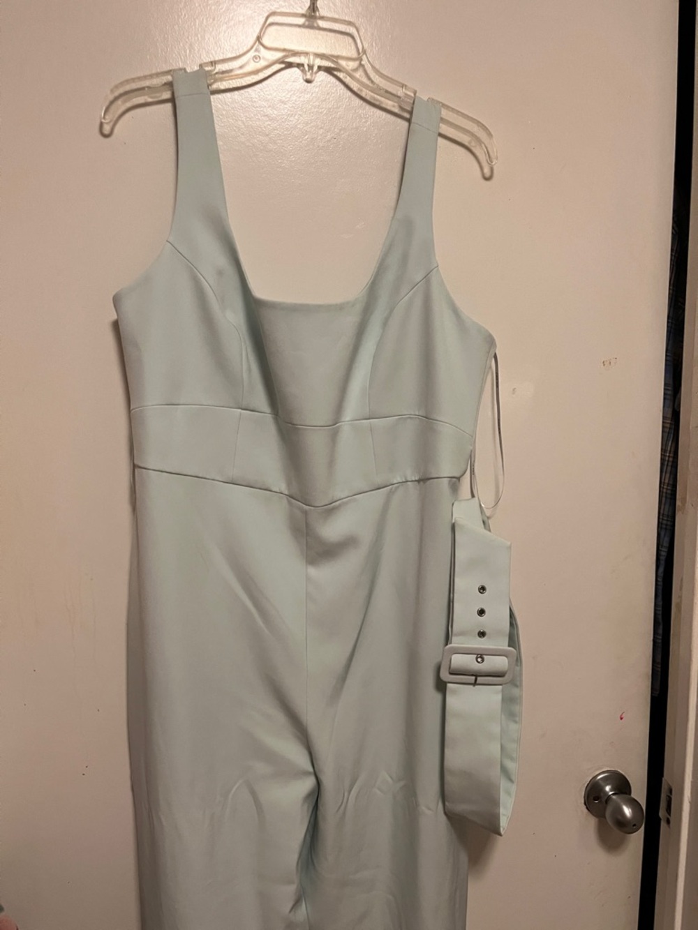 Ever New Mint Green Square-Neck Jumpsuit with Belt